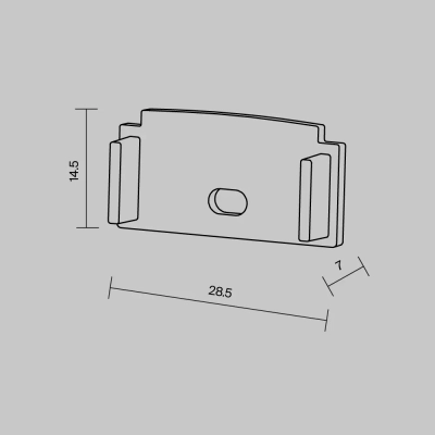Комплект заглушек (для профиля ALM-6214SB-S-2M/ALM-6214TB-S-2M) 2 шт. ALM-6214-EC, 642008. TM Maytoni