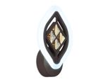 Настенный светодиодный светильник с хрусталем FA278 CF/TI кофе/янтарь 12W 240*170*60