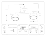 Светильник накладной TN71022/2 WH белый GX53/2 max 12W 320*80*140