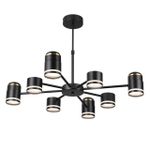 8234/8C COMFI LN25 черный, металл/акрил Люстра потолочная LED GX53 8*10W + LED-проектор 4*5W 2700К 220V VIRSAVA
