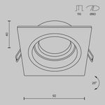 Встраиваемый светильник Atom GU10х1, DL026-2-01W. TM Maytoni