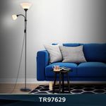 Светильник напольный с выключателем на проводе TR97629 BK черный E27+E14 max 40W D245/100*1770