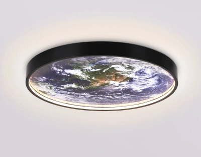 Светильник светодиодный настенно-потолочный FW11133 BK черный 25W LED 3000-6400K D400*38