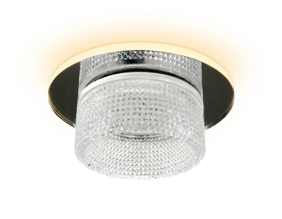 Встраиваемый точечный светильник TN350 CH/CL хром/прозрачный GU5.3+3W (LED WHITE) D95*45