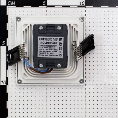 Citilux Омега CLD50K080 LED Встраиваемый светильник с диммером Белый