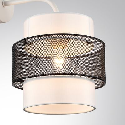 8002/1W MODERNI LN25 159 белый, черный металл/металл, текстиль Бра Е27 60W 220V ANIMAISA