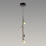 5002/17L L-VISION ODL23 285 черный хром/золотой/ металл/акрил Подвес LED 17W 3000K MALPA