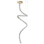 5008/132L L-VISION ODL23 595 золотой/прозрачный/металл/акрил Люстра LED 132W 4000K 6600Лм CRYSTAL