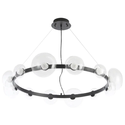 Люстра Crystal Lux BOSQUE SP12 BLACK/TRANSPARENT 0270/312