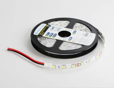 Светодиодная лента GS2003 5050 60Led/ 14.4W m/ 12V IP20 6500K/ 5000*10*1.87mm/ кратность резки 50mm (2 конт.)