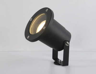 Светильник уличный в грунт ST6338 BK черный IP65 GU10 max 35W D92*315