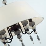 4896/5A MODERN ODL_EX23 163 черный матов./серый/молочный металл/керамика/ткань Люстра E14 5*40W SOCHI