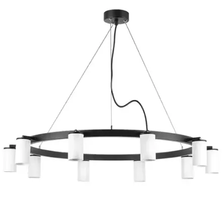 LR020360 Люстра RULLO 10х50W GU10 ЧЕРНЫЙ/БЕЛЫЙ (571020+214436-10)