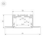 Профиль SL-LINIA55-FANTOM-2500 SEAMLESS ANOD (Arlight, Алюминий)
