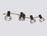 Светильник накладной TR8658/4 BK/GD черный/золото E14/4 max 60W 750*100*185