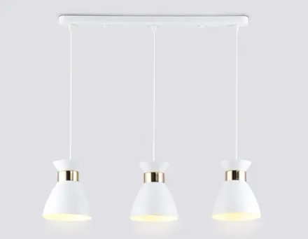 Светильник подвесной TR8466/3 WH/FGD белый/золото E27/3 max 60W 550*135*1000