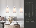 Подвесной светильник TR3536/3 WH/CL/FR белый/прозрачный/белый матовый E27*3 max 40W 640*120*820
