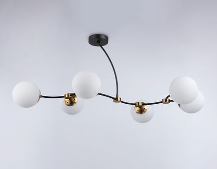 Подвесной светильник TR2555/6 BK/SB черный/бронза E27/6 max 60W 1160*600*450