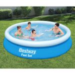 Бассейн с надувным бортом круглый 366*76 см, 5377 л , 57273 Bestway