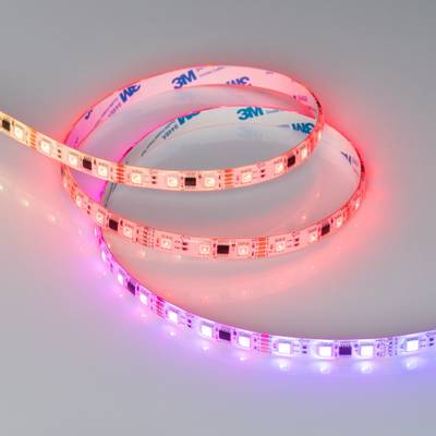 Светодиодная лента герметичная DMX-SE-B60-10mm 12V RGB-PX3 (14 W/m, IP65, 5060, 5m) (Arlight, бегущий огонь)