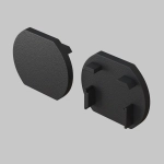 Заглушка для круглого шинопровода, 2 шт. Basity, черный, TRA172EC-R-11B. TM Maytoni