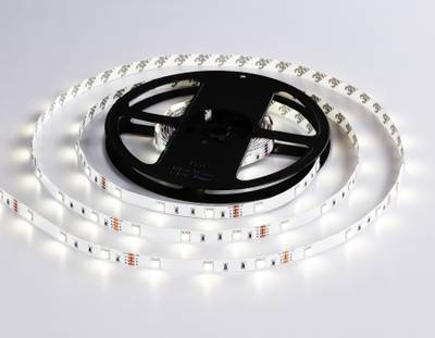 Комплект светодиодной ленты RGB GS2401 5050 30Led/ 7.2W m/ 12V IP20 RGB/ 5000*10*1.87mm/ кратность резки 100mm (4 конт.) (адаптер, вилка, контроллер, пульт в комплекте)
