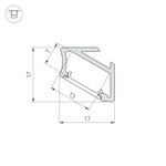 Профиль ALM-V60-2020 ANOD Black (Arlight, Алюминий)