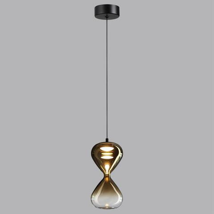 5094/4LA PENDANT ODL25 357 черный/золотой градиент/прозрачн./металл/стекло Подвес LED 4W 4000K 388Лм GLESSI