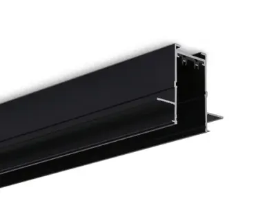 Шинопровод встраиваемый под ГКЛ 12,6мм Magnetic 220V GL1010 BK черный IP20 2000*62.5*56 (заглушки в комплекте)