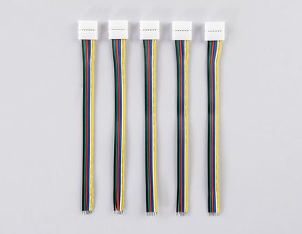 Соединитель гибкий односторонний для светодиодной ленты 5050 12/24V (6 конт.) 150 мм GS7351 (5шт)