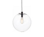 07562-25,21 Подвес Меркурий прозрачный (с черными креплениями и проводом) d25 h200 E27 1*40W