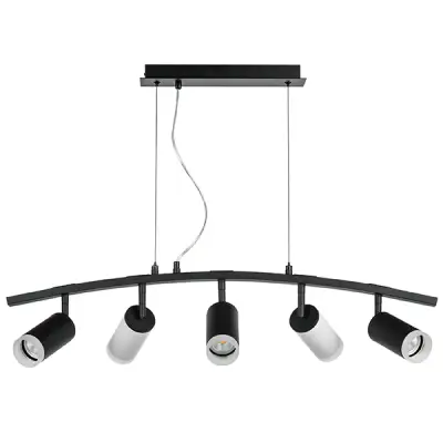 LR7353733620 Люстра RULLO 5х50W GU10 ЧЕРНЫЙ/БЕЛЫЙ (571735+214437-3+214436-2+202430-5)