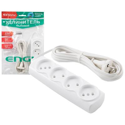 Удлинитель ENGY "Эконом" 5м/4роз. (ШВВП 2х0,75)