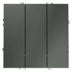 VLS030106 Выключатель встраиваемый VOLTUM S70 трехклавишный 10А, (титан). (ТМ Maytoni)