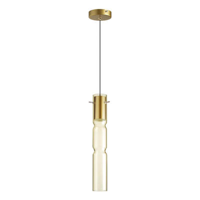 5059/5LA PENDANT ODL24 459 золотой/янтарный/металл/стекло Подвес LED 5W 3000K SCROW