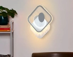 Настенный светодиодный светильник с выключателем FA266 WH/GR белый/серый LED 3000K+6400K 16W 310*270*50