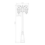 Virgo F/2 капучино уличный двухрожковый светильник на столбе IP44 GLXT-1450F/2