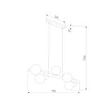 Подвесной светильник со стеклянными плафонами 10272 Estera Wood, G9х7