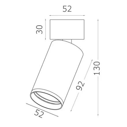 ST171.532.07 Светильник потолочный Белый LED 1*7W 3000K 560Lm Ra>90 60° IP20 D52xH130 220-240VV