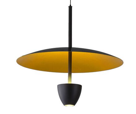 08466-35,19(33) Подвес Синди черный/золото d35 h160 Led 7W (4000K) с лифтом