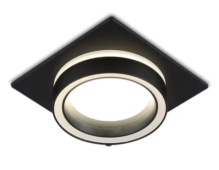 Светильник встраиваемый TN52422 BK/FR черный/белый матовый GX53 max 12W 105*105*45