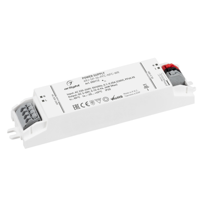Блок питания ARJ-SP-36-PFC-NFC-WR (36W, 3-50V, 0.15-0.9A) (Arlight, IP20 Пластик, 5 лет)