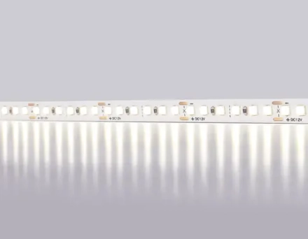 Светодиодная лента GS1312 2835 180Led/ 14.4W m/ 12V IP20 4500K/ 5000*10*1.2mm/ кратность резки 33mm (2 конт.)