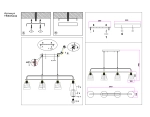 Светильник подвесной TR303242/4 WH/CH/CL/FR белый/хром/прозрачный/белый матовый E27*4 max 60W 870*120*780