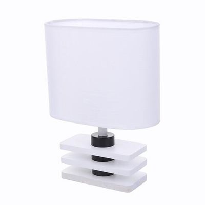 8206/1T COUNTY LN26 512 белый, дерево/текстиль Настольная лампа E27 1*60W 220V MADERANA