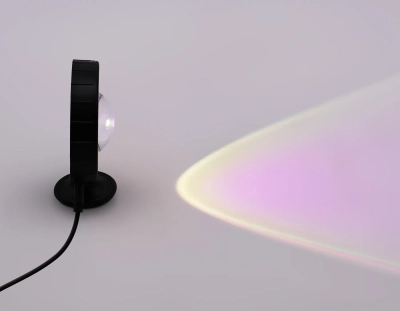 Атмосферная светодиодная настольная лампа с пультом DE8383 BK черный LED RGB 3W (ПДУ RGB)