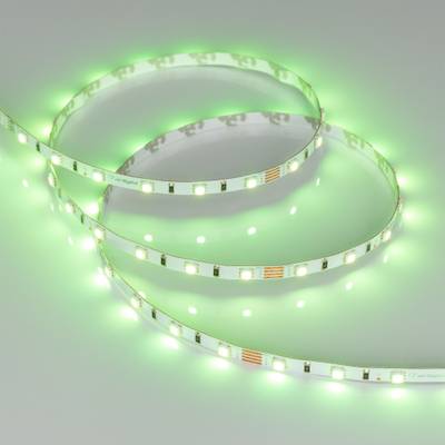 Светодиодная лента RT-G60-5mm 24V RGB (6.6 W/m, IP20, 3838, 5m) (Arlight, узкая)