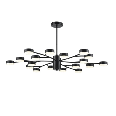 8117/18 COMFI LN26 235 черный, металл Люстра LED GX53 18*7W 220V TORINA