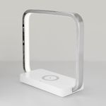 Настольный светодиодный светильник с беспроводной зарядкой и регулировкой яркости 80502/1 хром