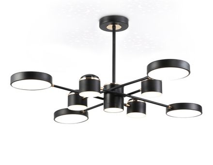 Светильник светодиодный подвесной FL51629/9+4 BK/FGD черный/золото 132W 3000-6000K D850*370 (без ПДУ)